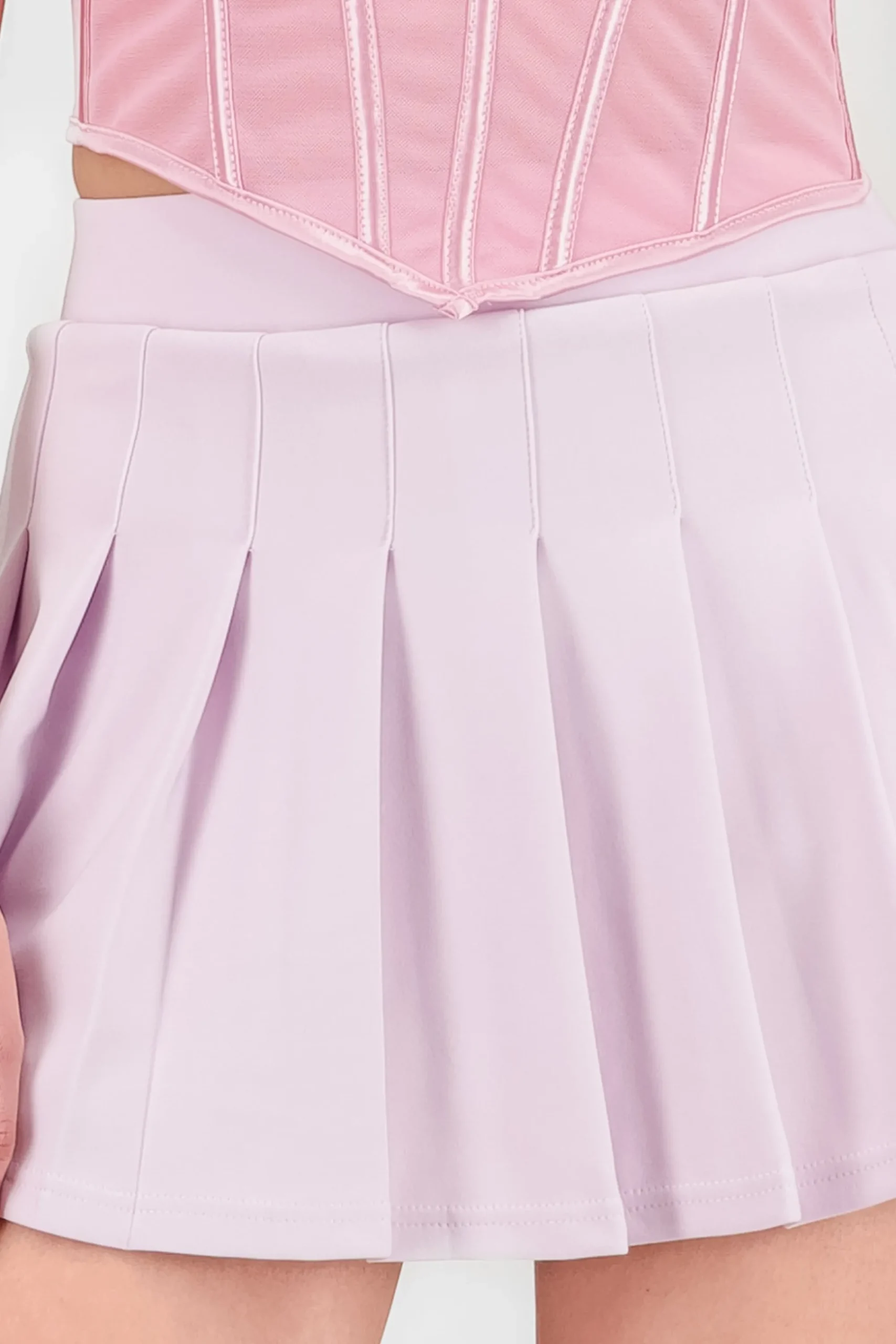 Shasa Solid Pleated Skirt
