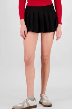 Shasa Solid Pleated Skirt