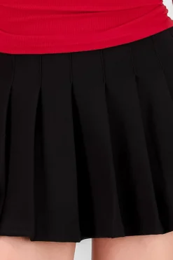 Shasa Solid Pleated Skirt