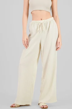 Shasa Solid Ribbed Pants