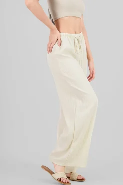 Shasa Solid Ribbed Pants