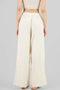 Shasa Solid Ribbed Pants