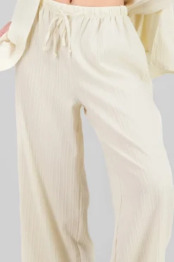 Shasa Solid Ribbed Pants