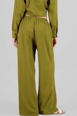 Shasa Solid Ribbed Pants