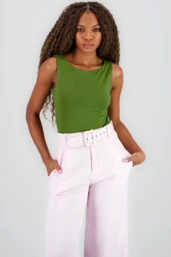Shasa Solid Round Neck Bodysuit