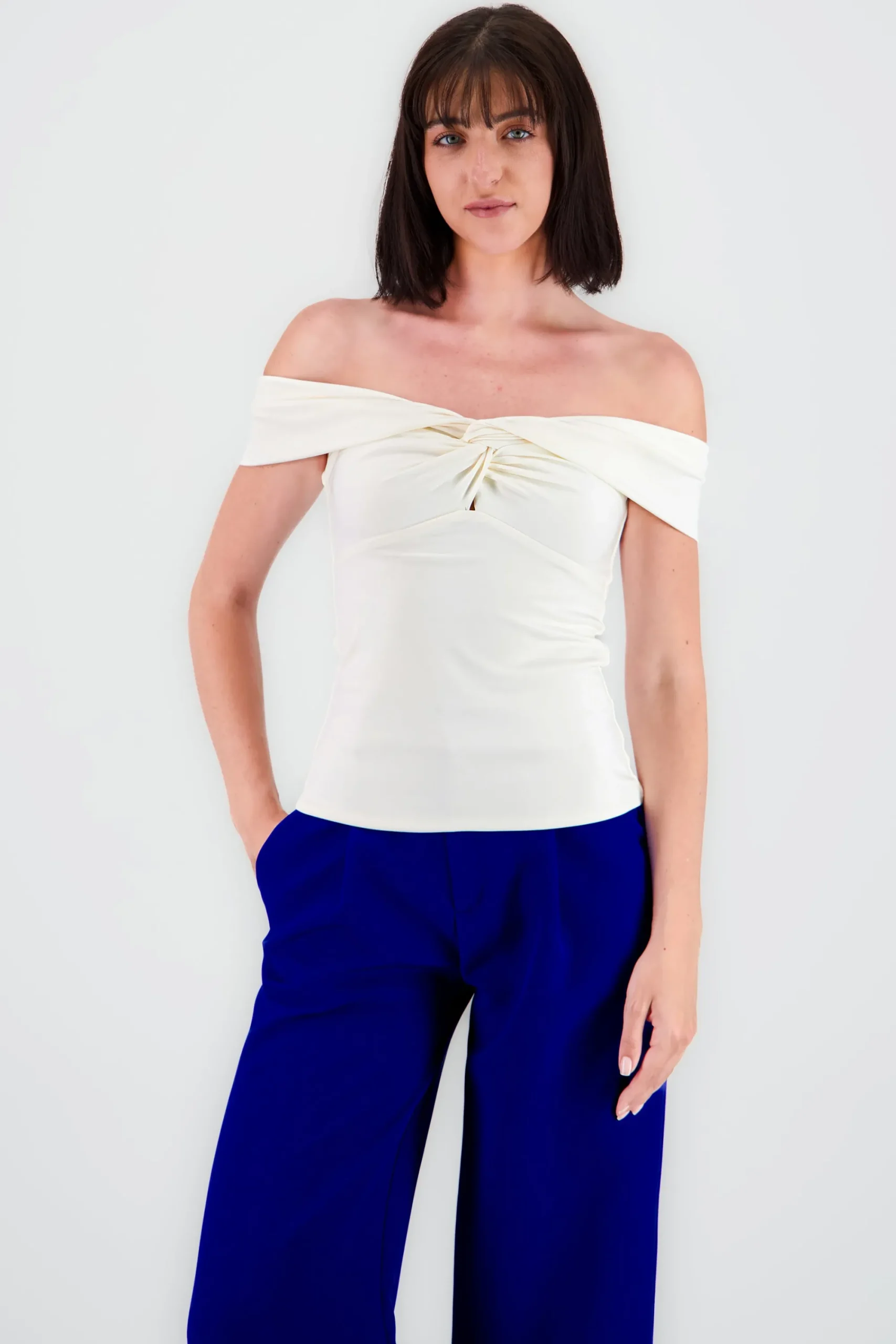 Shasa Solid Ruched Top