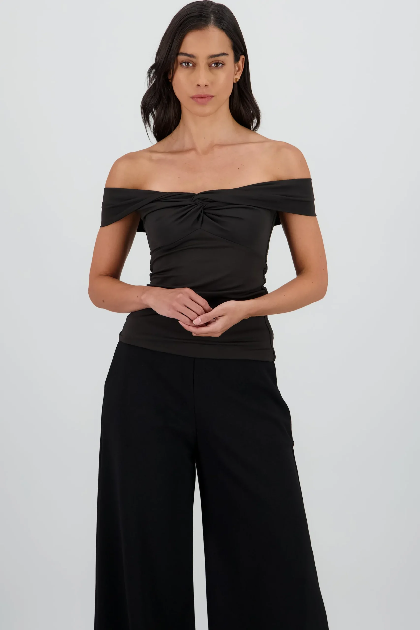 Shasa Solid Ruched Top