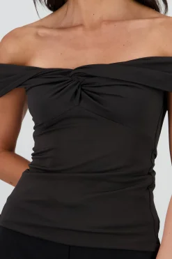Shasa Solid Ruched Top