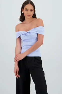 Shasa Solid Ruched Top