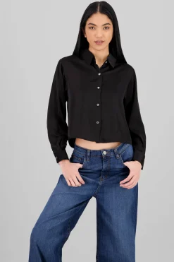 Shasa Solid Satin Long Sleeve Shirt