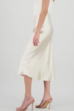 Shasa Solid Satin Skirt