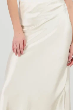Shasa Solid Satin Skirt
