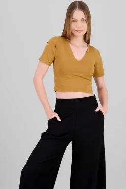 Shasa Solid Short Sleeve Top