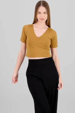Shasa Solid Short Sleeve Top