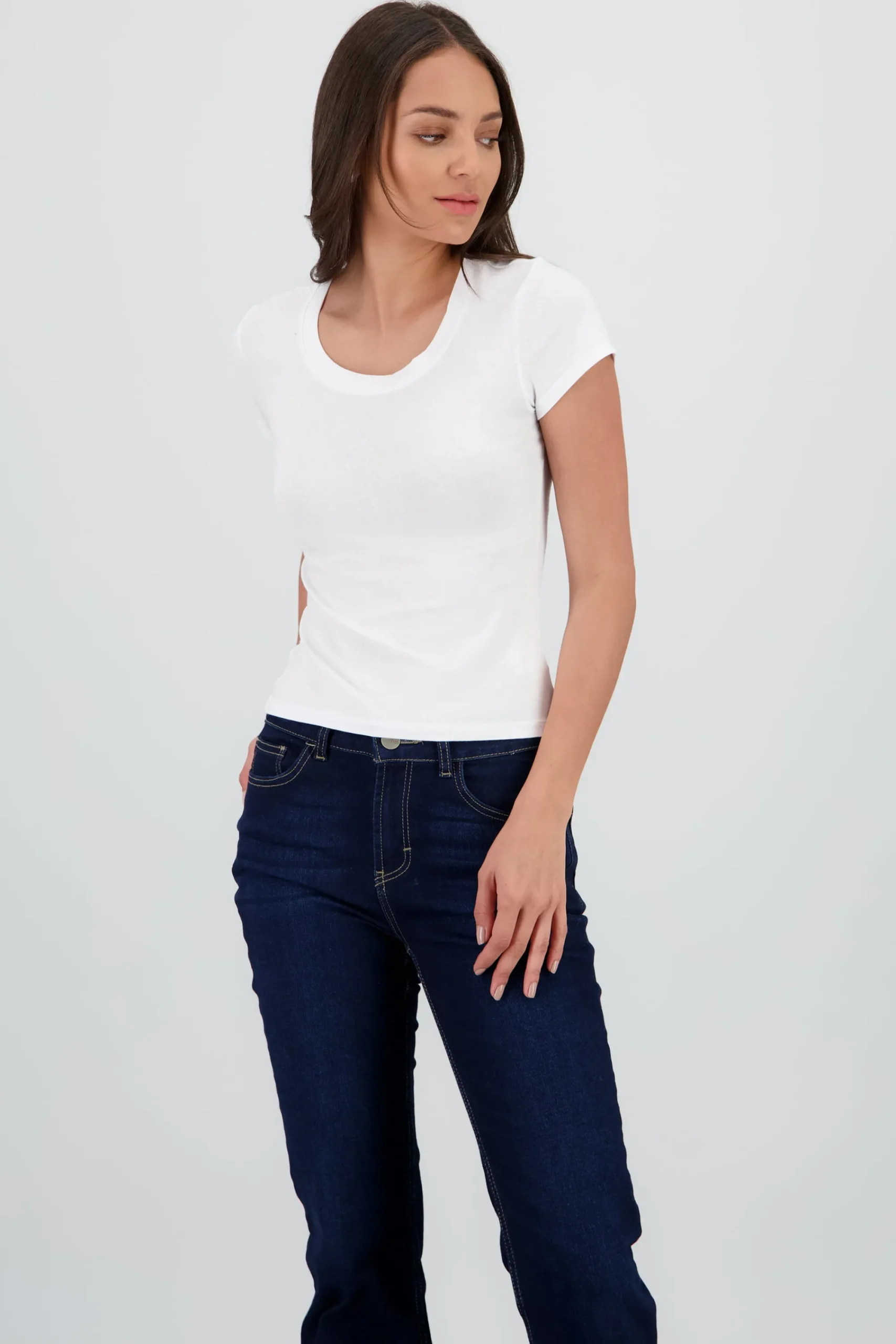 Shasa Solid Short Sleeve Top