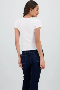 Shasa Solid Short Sleeve Top