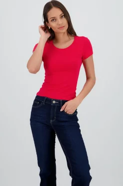 Shasa Solid Short Sleeve Top