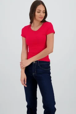 Shasa Solid Short Sleeve Top
