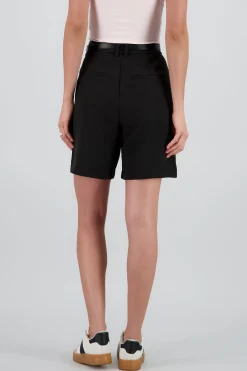 Shasa Solid Shorts with Belt Detail