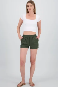 Shasa Solid Shorts with Pockets