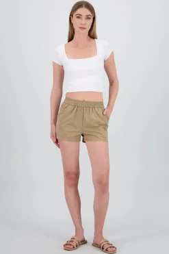 Shasa Solid Shorts with Pockets