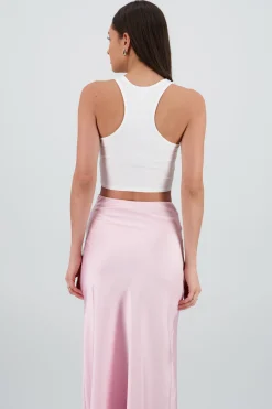 Shasa Solid Sleeveless Round Neck Top