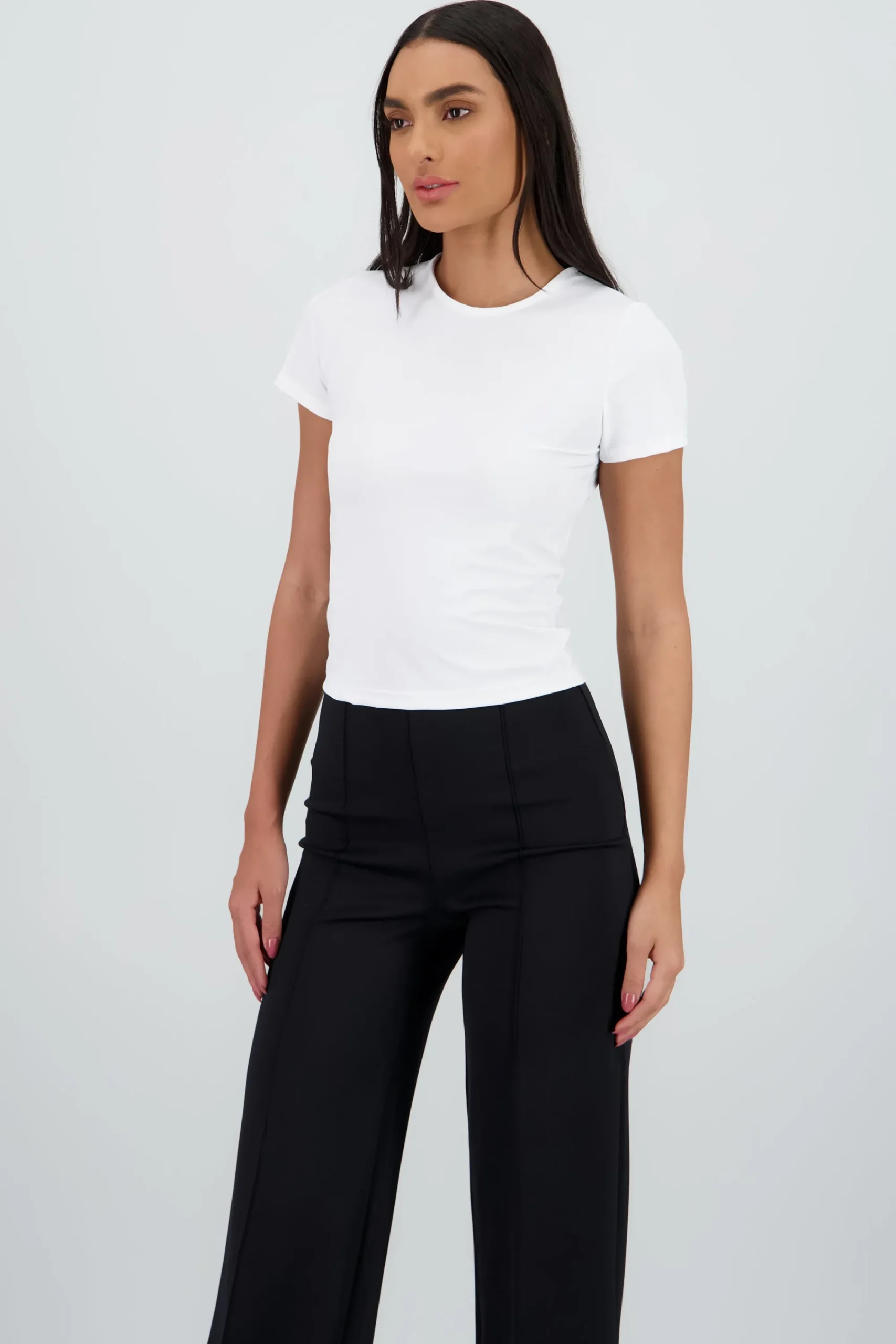 Shasa Solid Soft Touch Short Sleeve Top