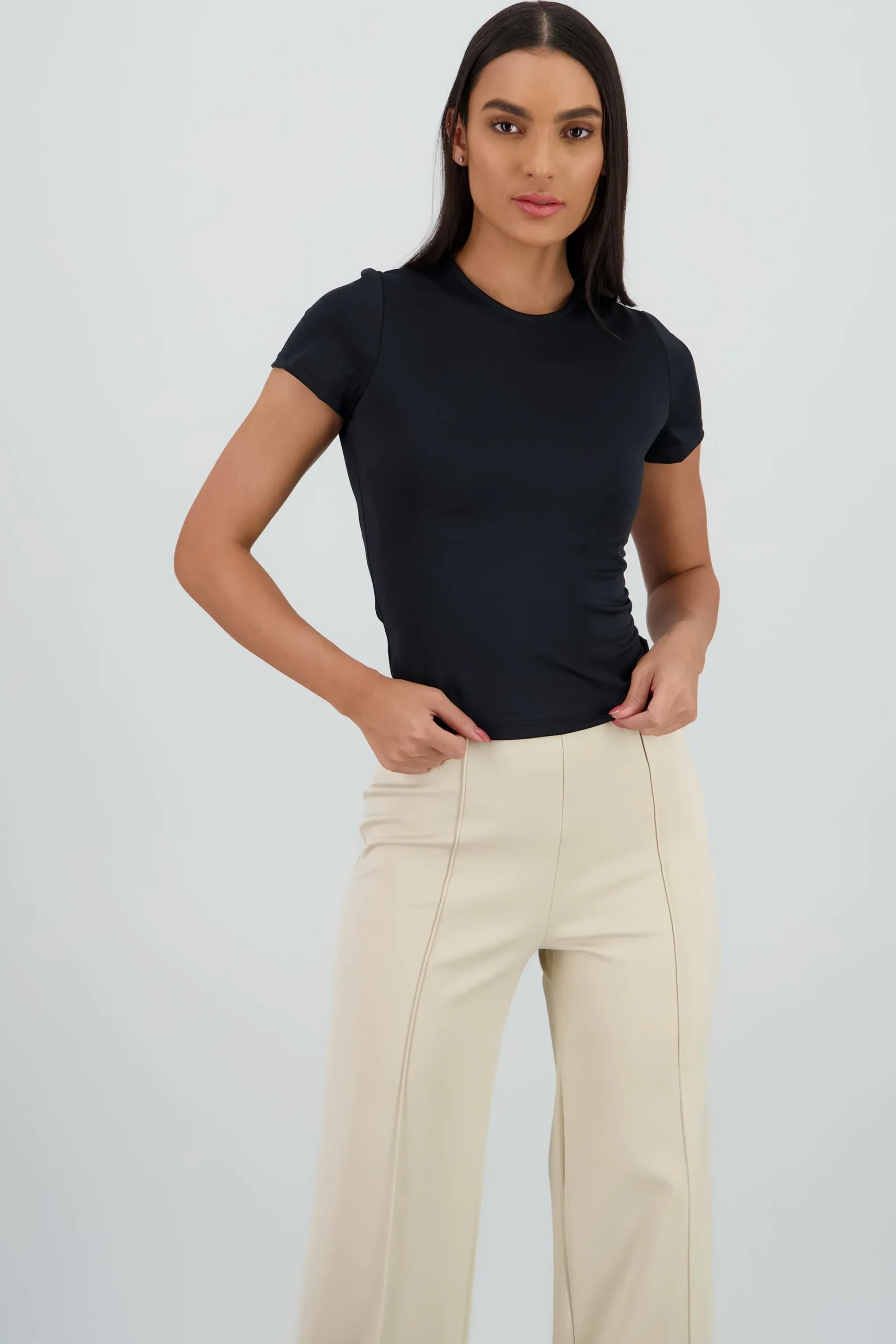 Shasa Solid Soft Touch Short Sleeve Top