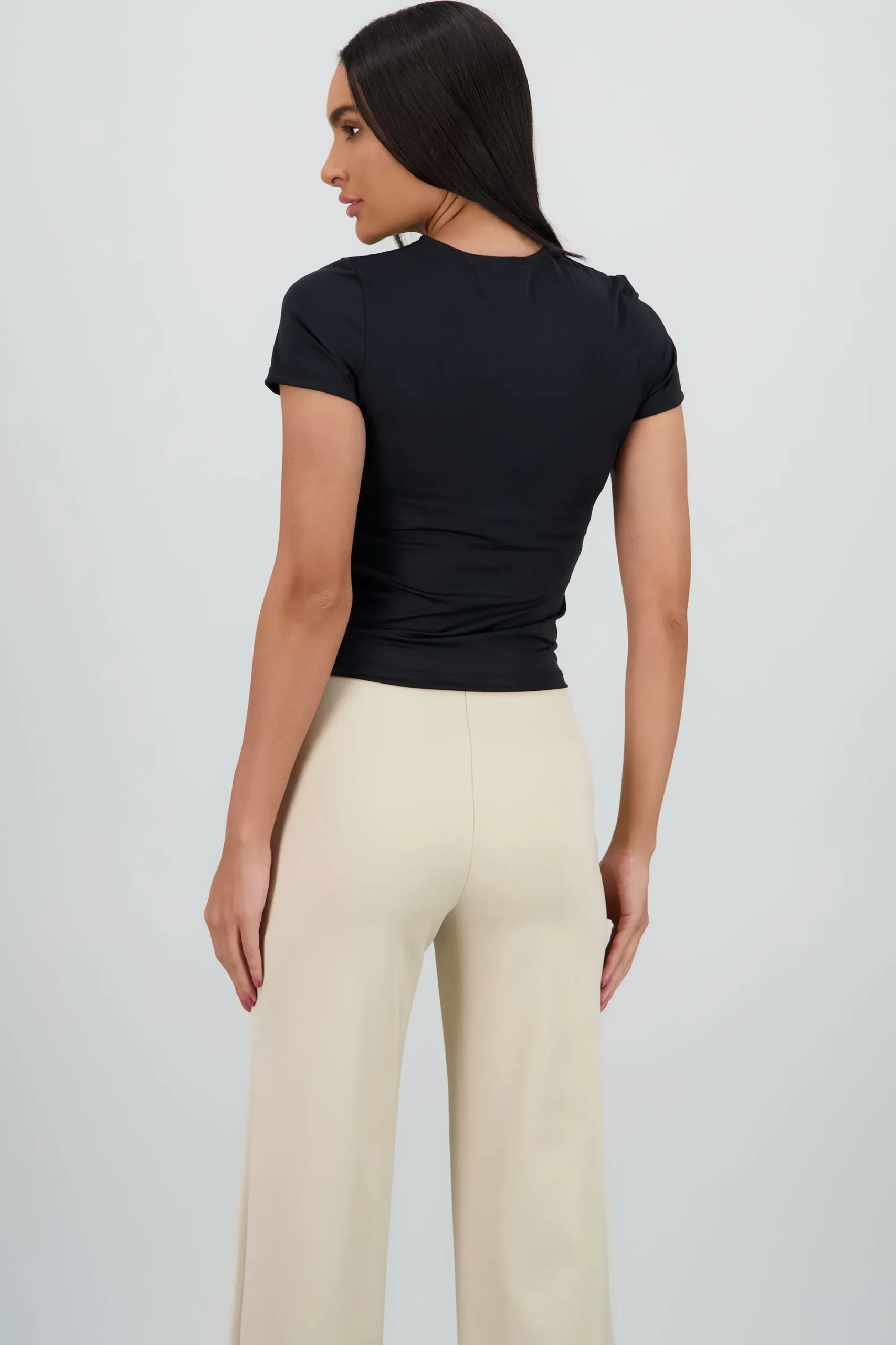 Shasa Solid Soft Touch Short Sleeve Top