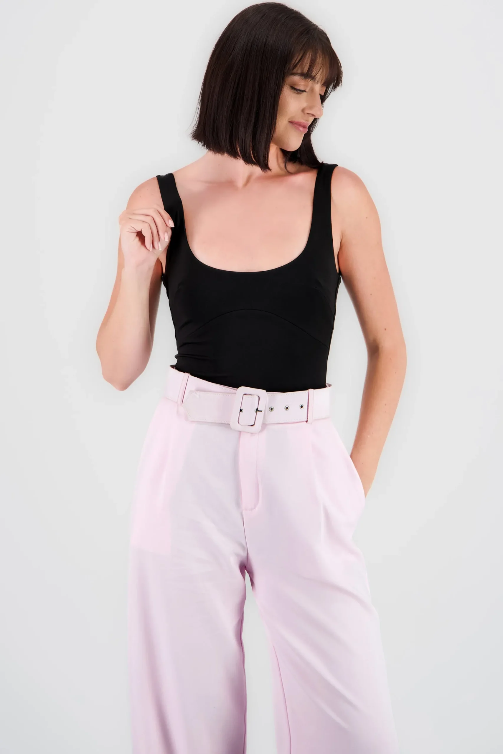 Shasa Solid Square Neck Bodysuit