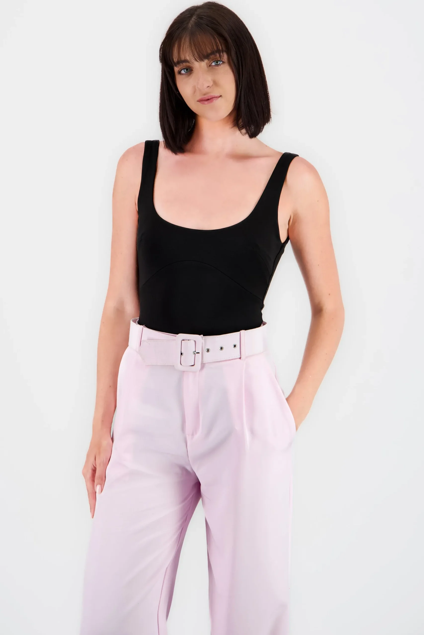 Shasa Solid Square Neck Bodysuit