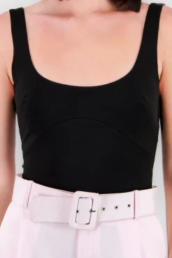 Shasa Solid Square Neck Bodysuit