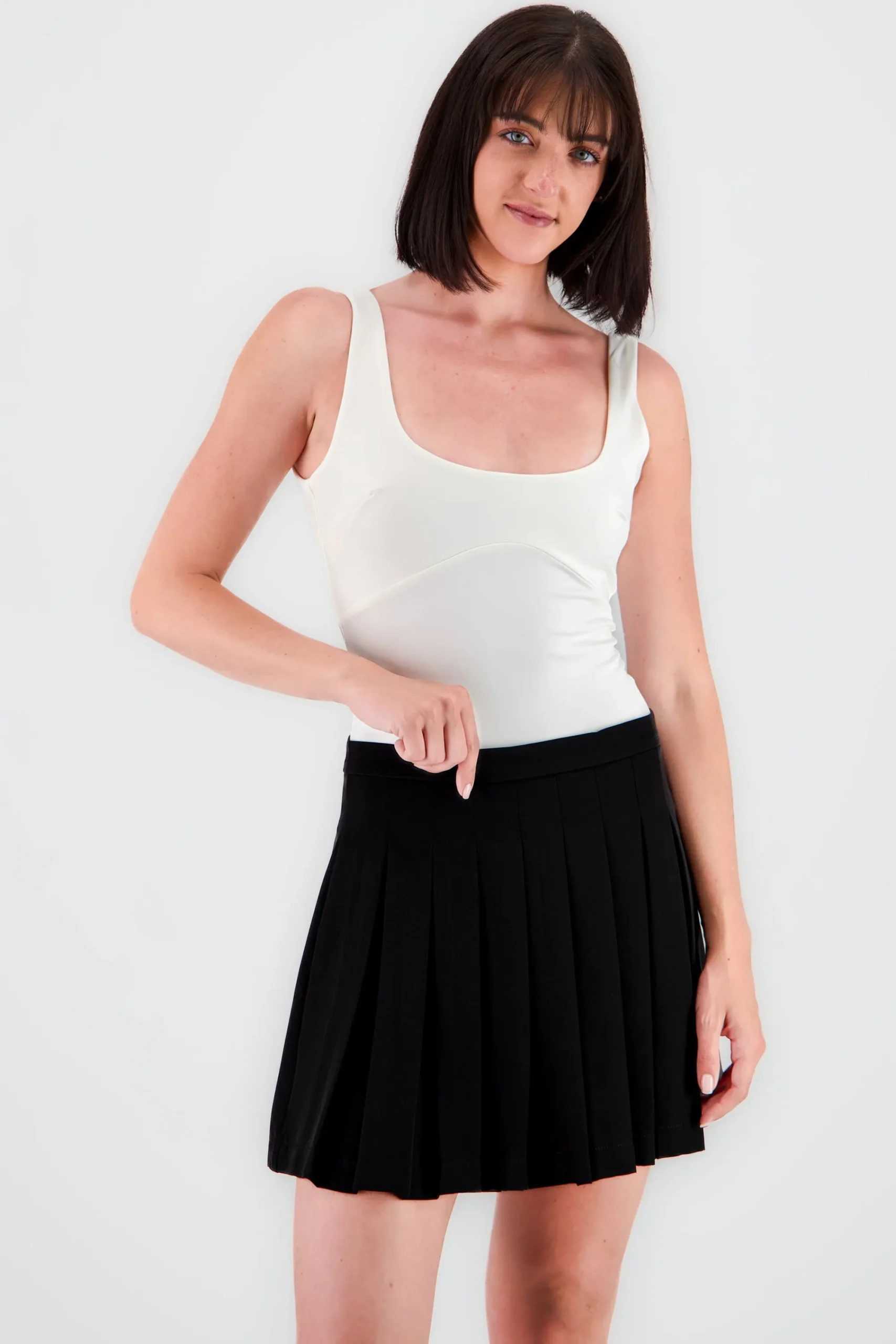 Shasa Solid Square Neck Bodysuit