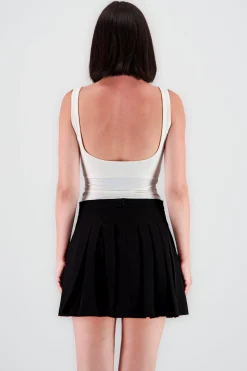 Shasa Solid Square Neck Bodysuit