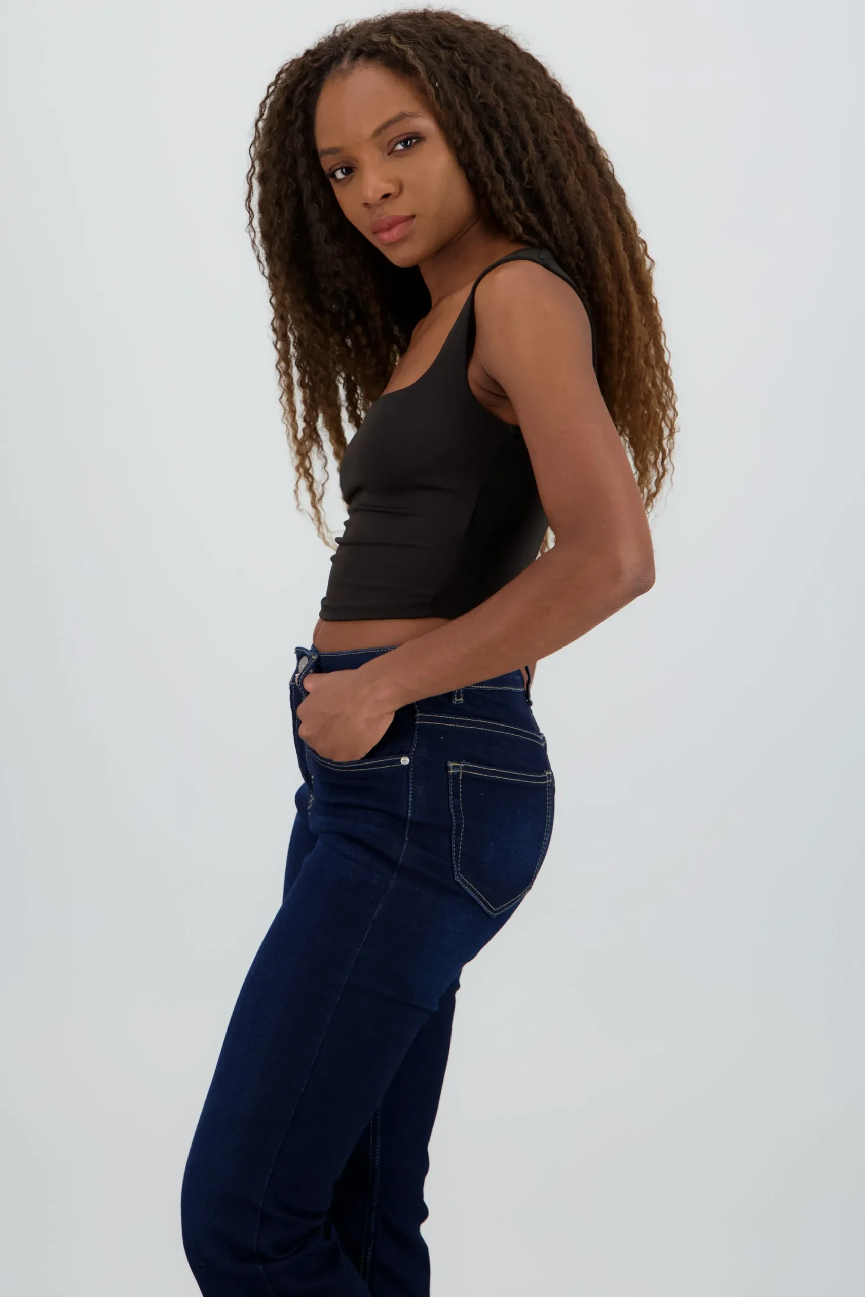 Shasa Solid Square Neck Top