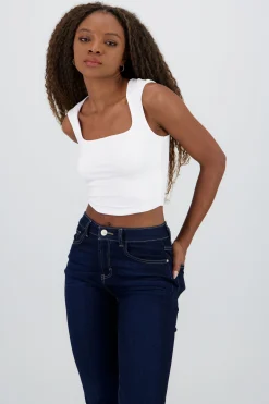 Shasa Solid Square Neck Top