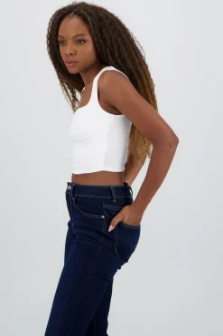 Shasa Solid Square Neck Top