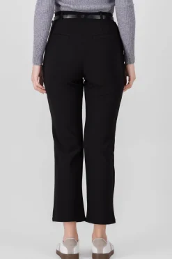 Shasa Solid Straight Pants With Belt