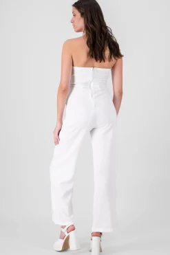 Shasa Solid Strapless Jumpsuit