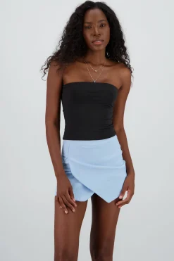 Shasa Solid Strapless Top