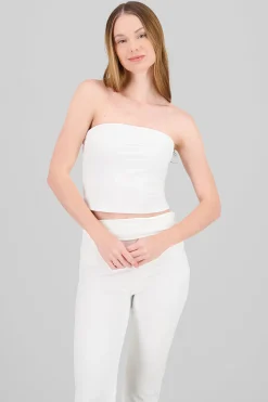 Shasa Solid Strapless Top