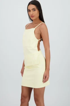 Shasa Solid Strappy Open Back Top