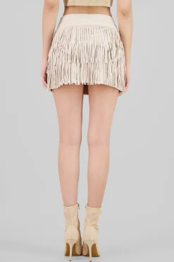 Shasa Solid Suede Skirt