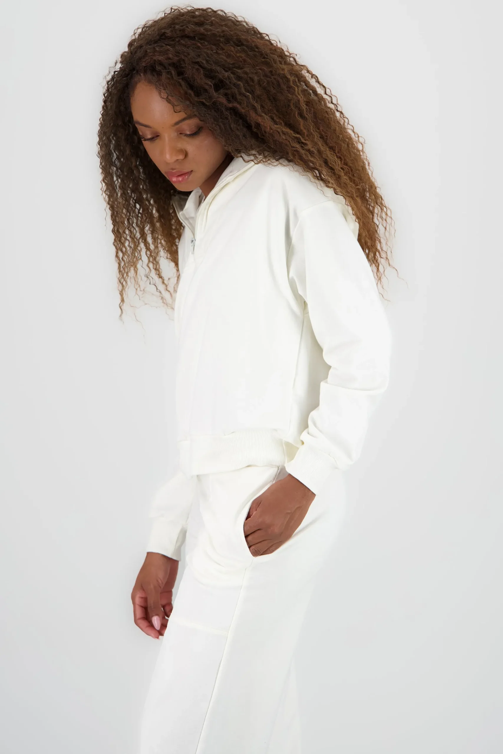 Shasa Solid Sweatshirt with Mid Neck