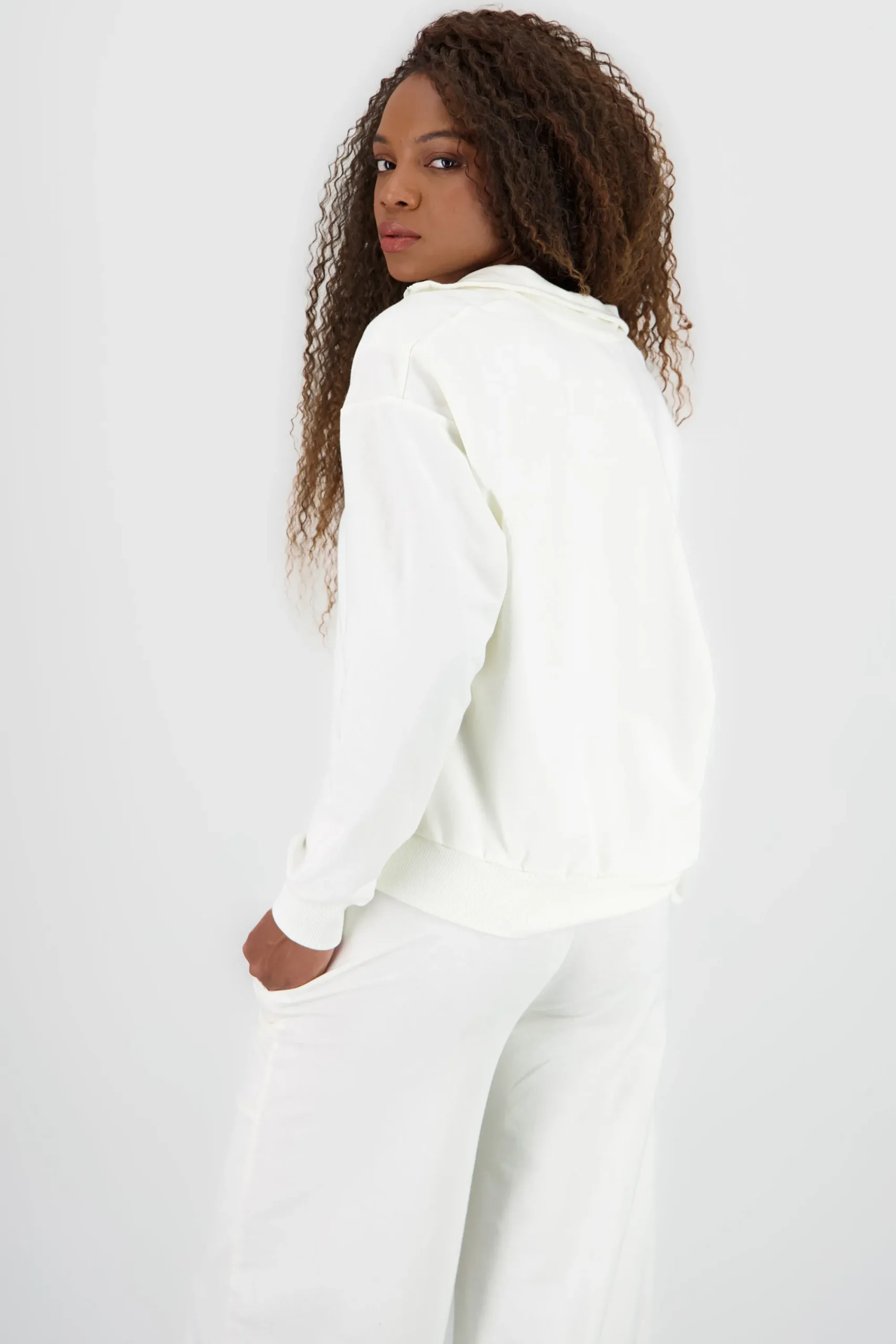 Shasa Solid Sweatshirt with Mid Neck