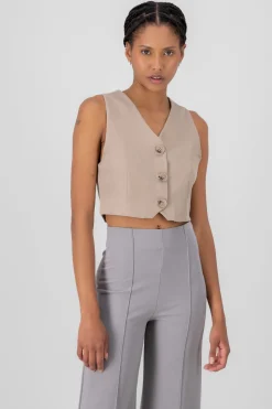 Shasa Solid Tailored Vest