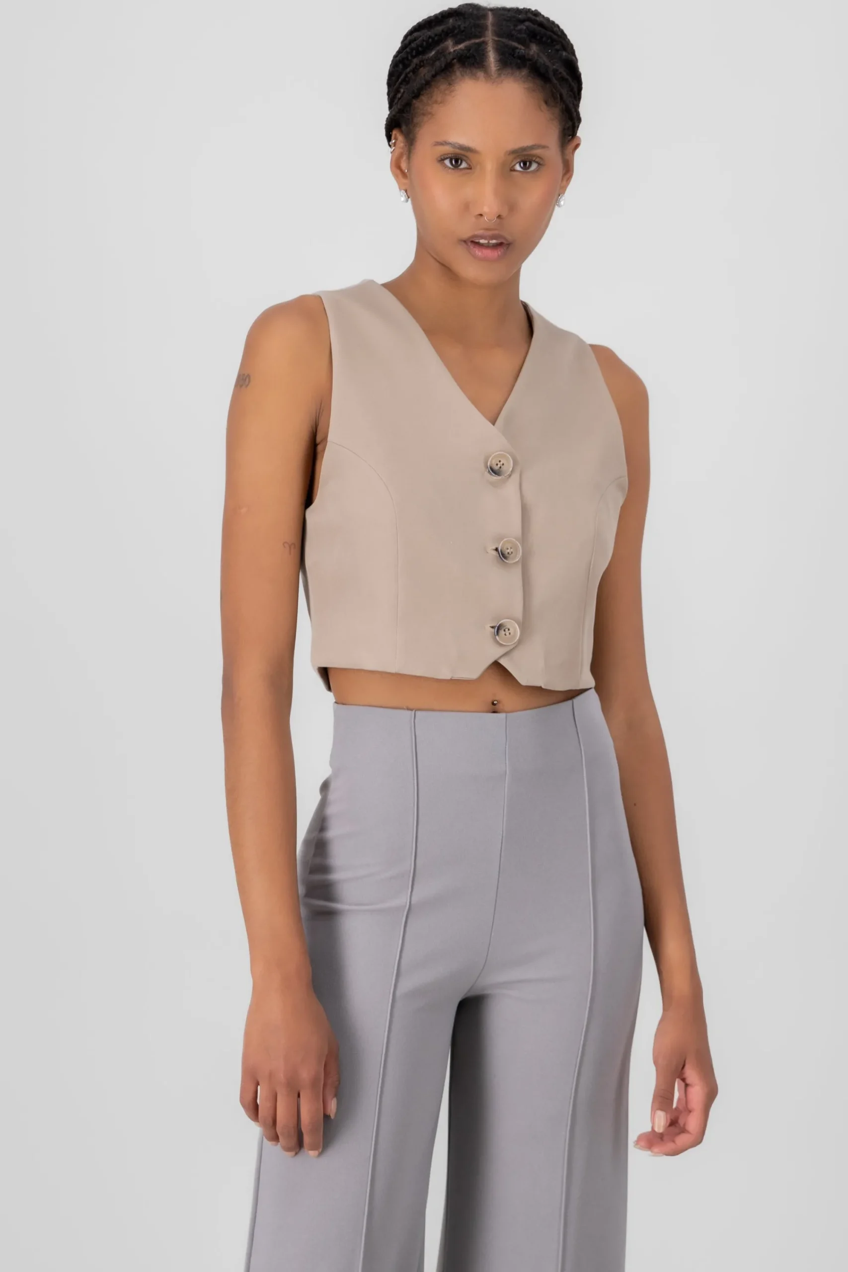 Shasa Solid Tailored Vest