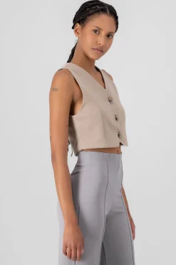 Shasa Solid Tailored Vest