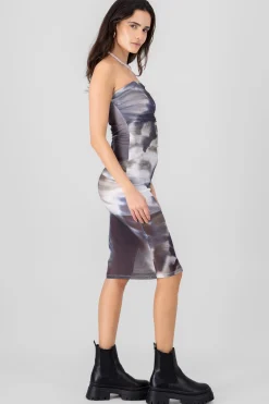 Shasa Solid Textured Bodycon Dress