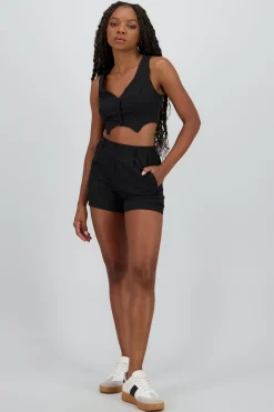 Shasa Solid Textured Shorts